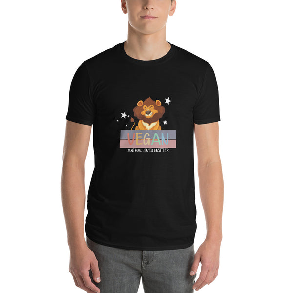 Wild Compassion - Vegan Lion Graphic Tee - - Print Material