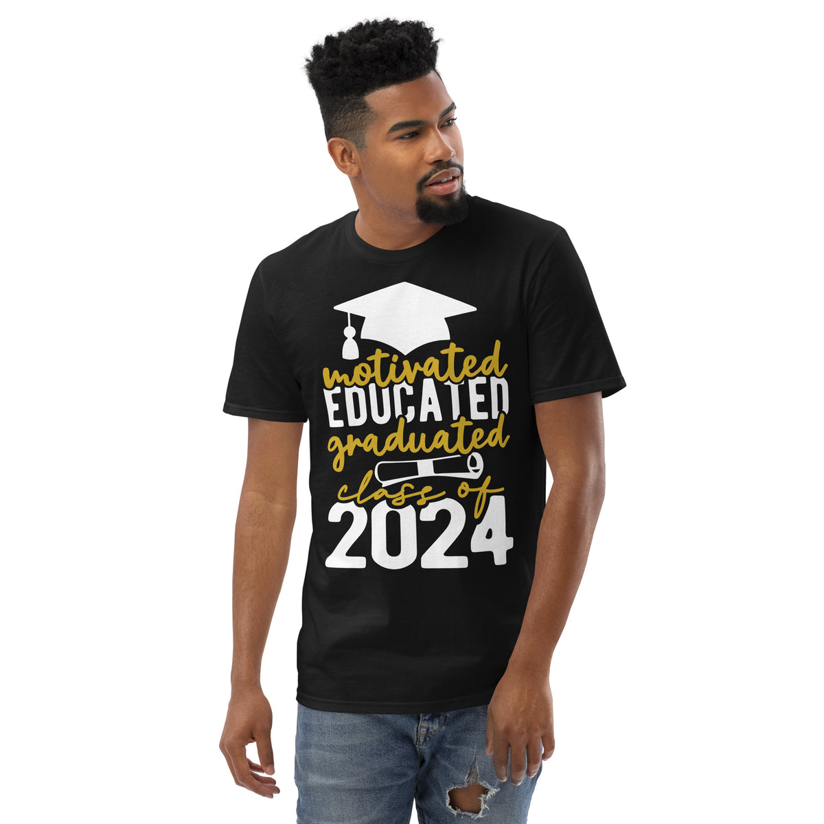 Proud Graduate - Class of 2024 Motivational T-Shirt - -