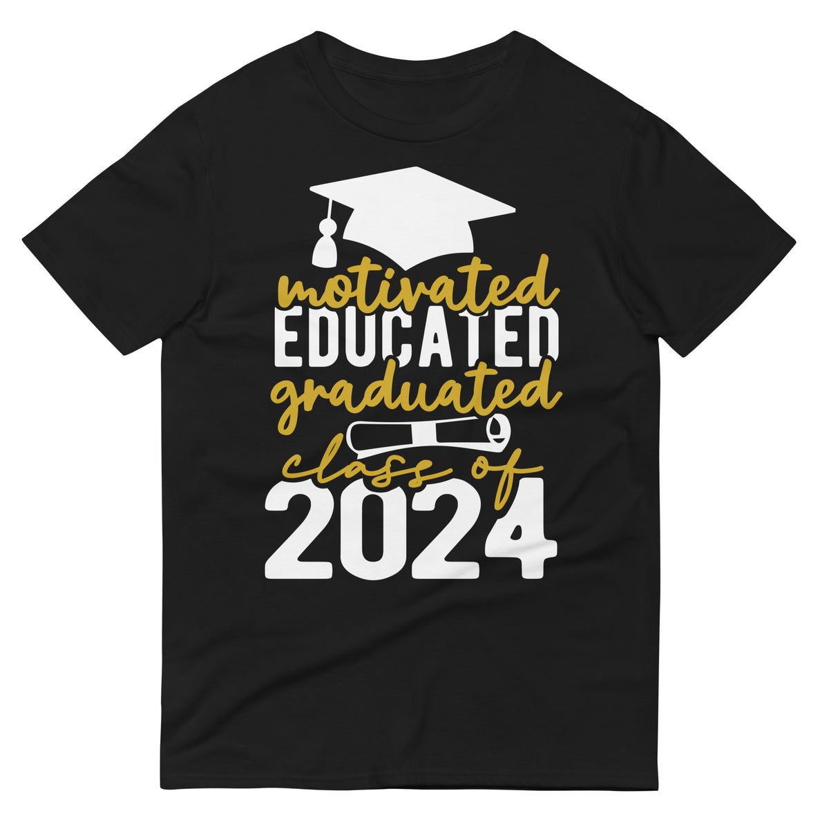 Proud Graduate - Class of 2024 Motivational T-Shirt - -