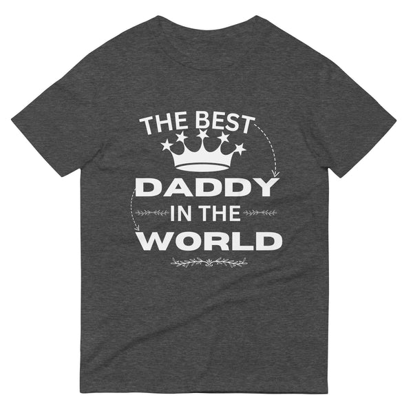 World's Best Dad Tee - A Tribute to Fatherhood - Heather Dark Grey - Print Material