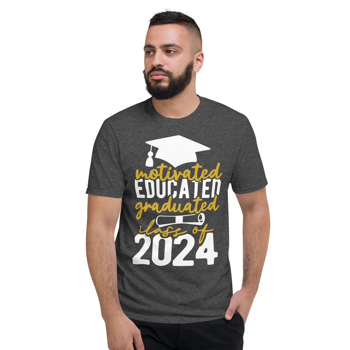 Proud Graduate - Class of 2024 Motivational T-Shirt - -