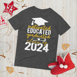 Proud Graduate - Class of 2024 Motivational T-Shirt - Heather Dark Grey -