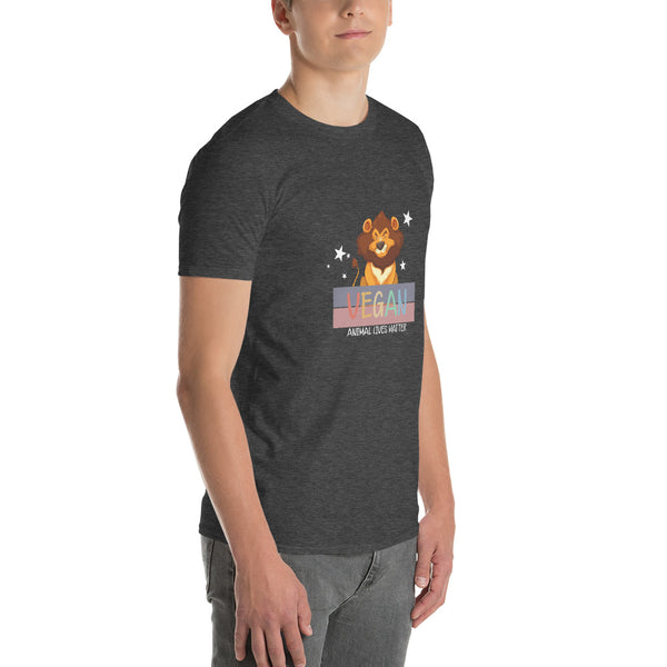 Wild Compassion - Vegan Lion Graphic Tee - - Print Material