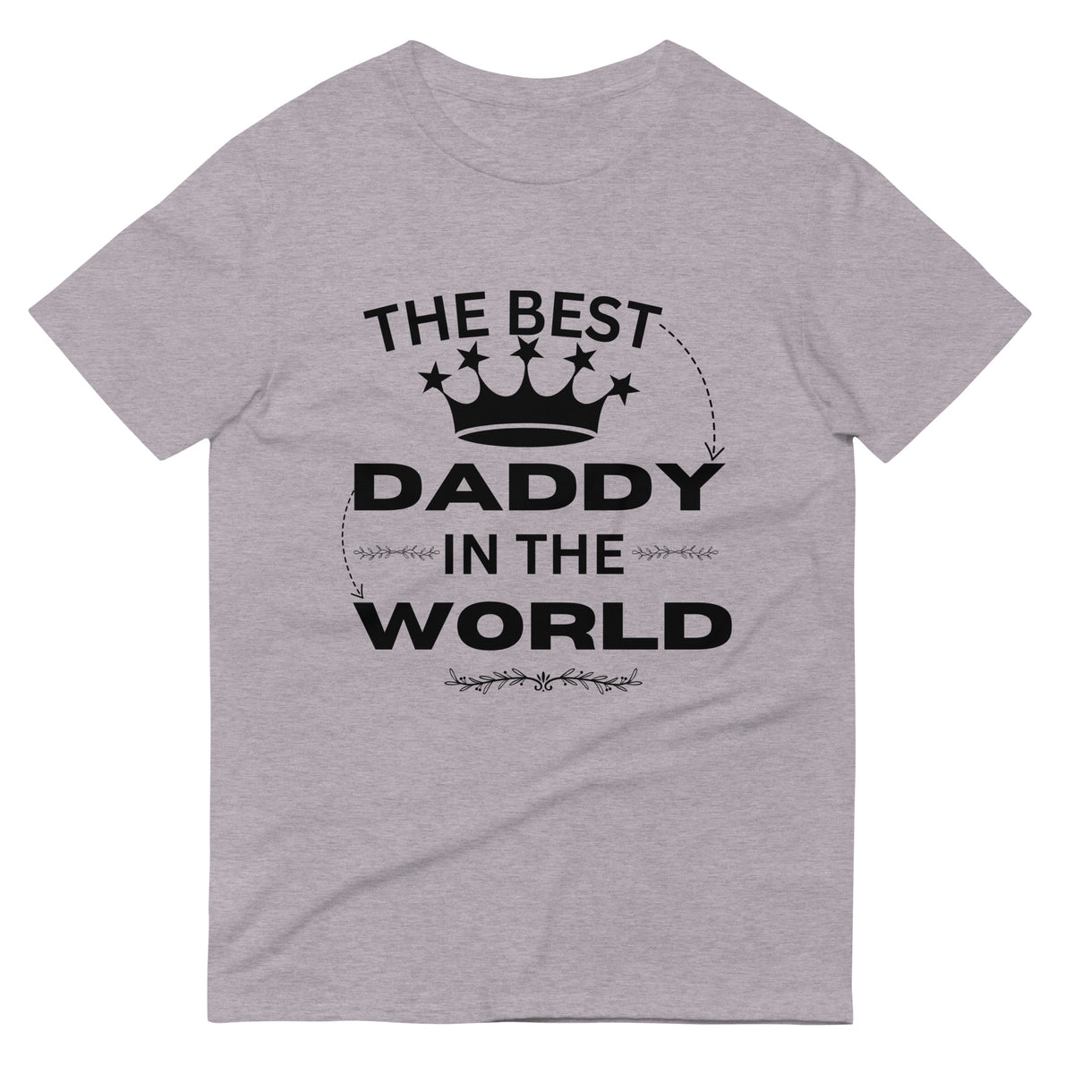 World's Best Dad Tee - A Tribute to Fatherhood - Heather Grey - Print Material