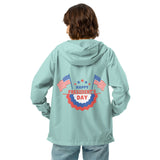 All-American Windbreaker - President's Day Special - Aqua White Zipper - Hoodies