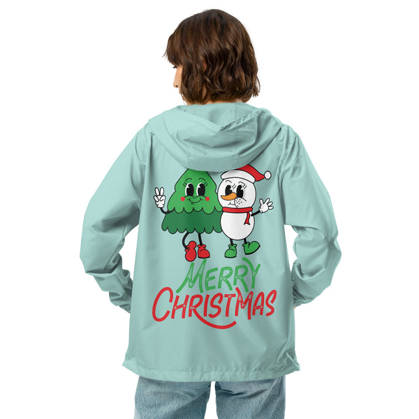 Holiday Harmony - Zip Up Your Christmas Spirit - Aqua White Zipper - Hoodies