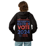 2024 Civic Duty Windbreaker - Your Vote, Your Voice - Black - Hoodies