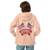 Stars and Stripes Windbreaker - Honor Your Vote - Blush White Zipper - Hoodies