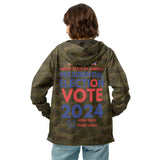 2024 Civic Duty Windbreaker - Your Vote, Your Voice - Forest Camo - Hoodies