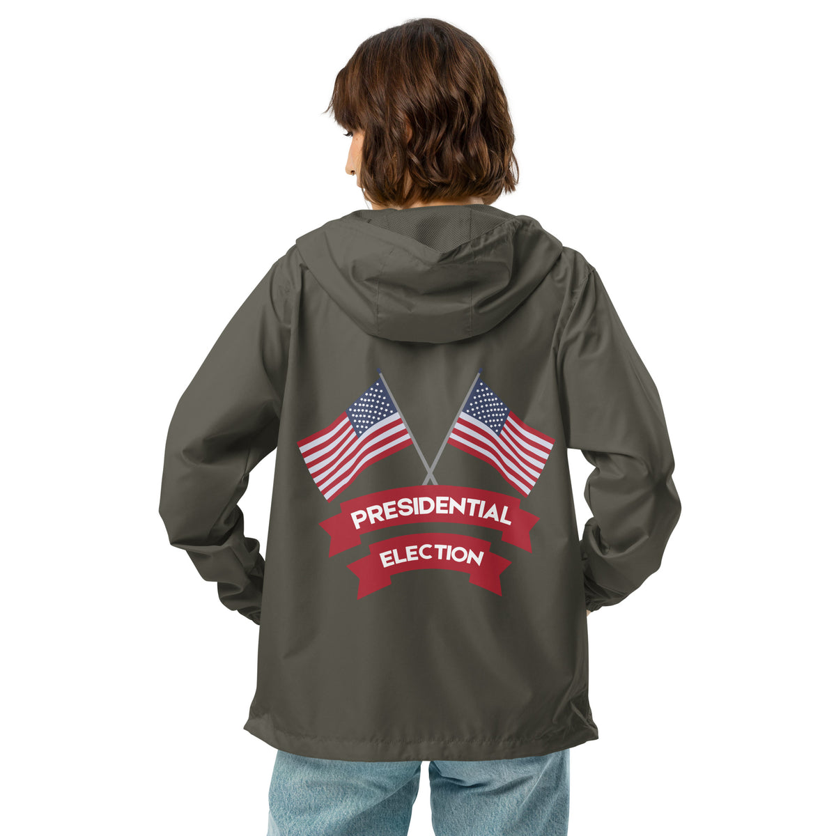 Stars and Stripes Windbreaker - Honor Your Vote - Graphite - Hoodies