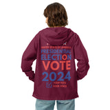 2024 Civic Duty Windbreaker - Your Vote, Your Voice - Maroon - Hoodies