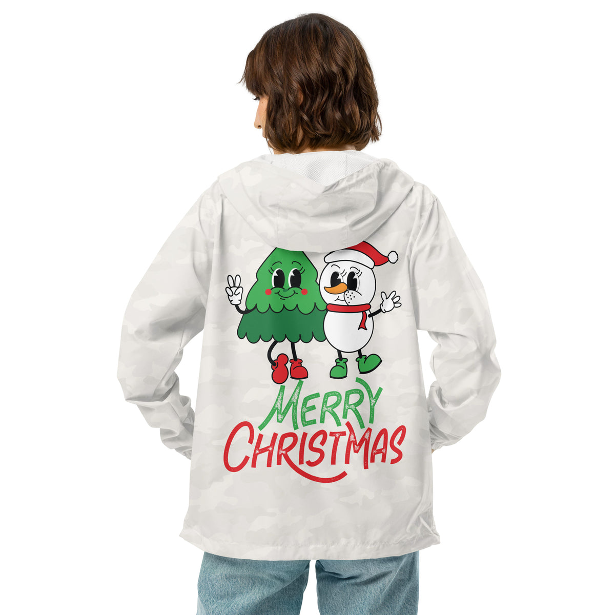 Holiday Harmony - Zip Up Your Christmas Spirit - White Camo - Hoodies