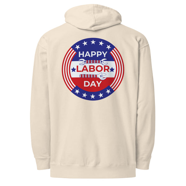 Patriotic Pride - Happy Labor Day Hoodie - - Hoodies