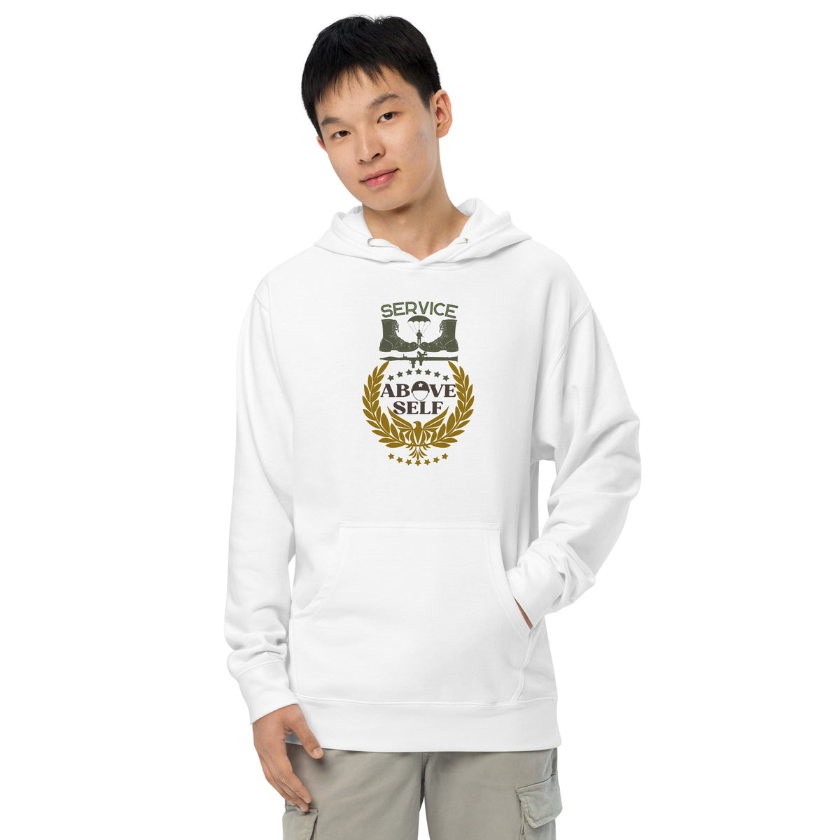 Dedication and Duty - Military Pride Hoodie - White - Hoodies