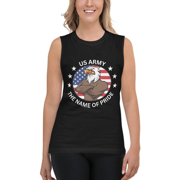 Eagle Pride - Name of Pride' Army Muscle Tank - - Tank Tops