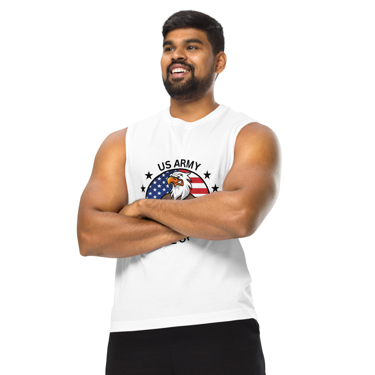 Eagle Pride - Name of Pride' Army Muscle Tank - - Tank Tops