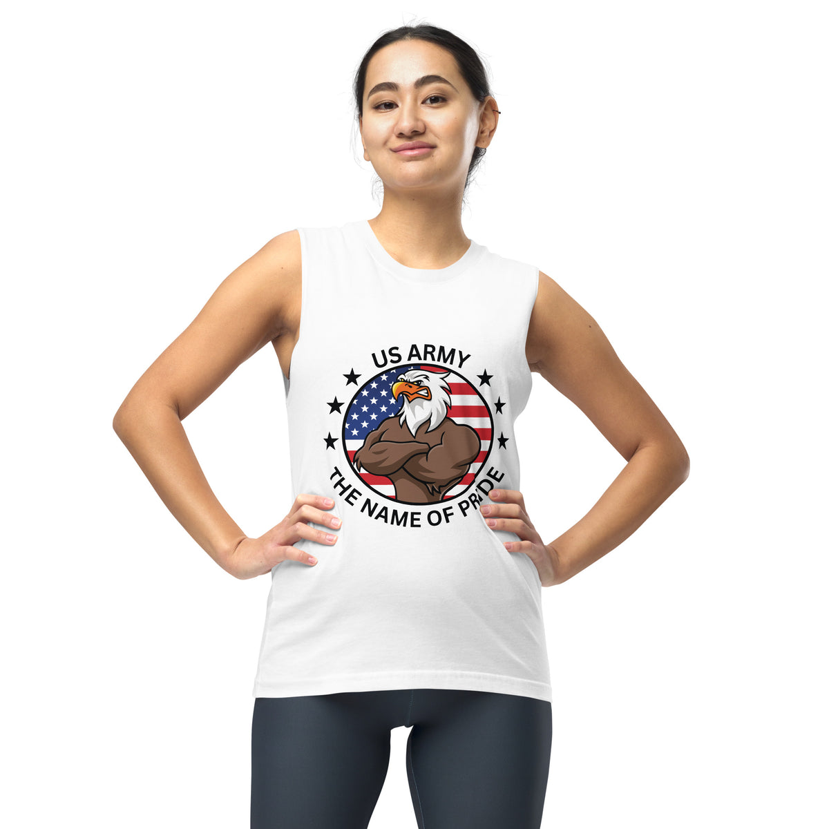 Eagle Pride - Name of Pride' Army Muscle Tank - - Tank Tops