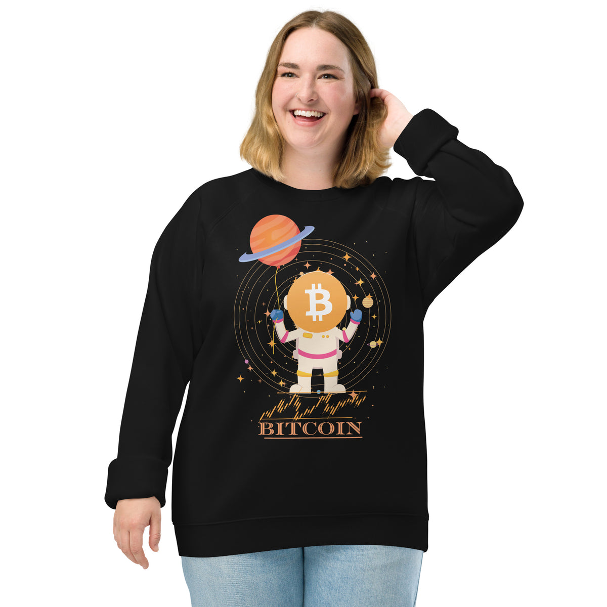 Bitcoin Voyager - Cosmic Crypto Sweatshirt - - Sweatshirts