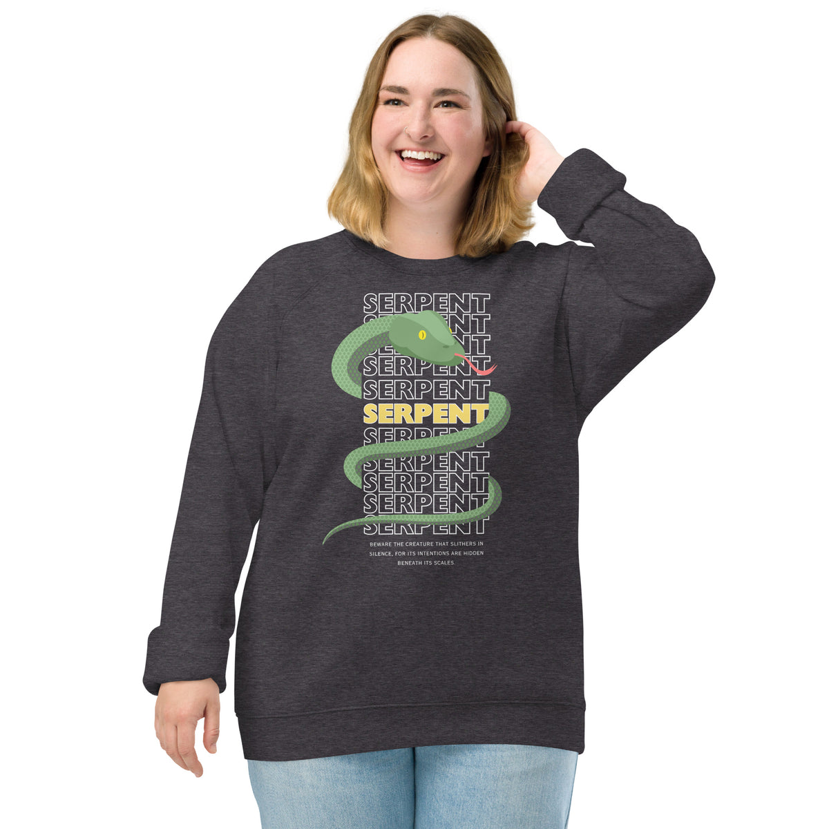 Winding Wonder - Organic Serpent Sweatshirt - Charcoal Melange - Sweatshirts