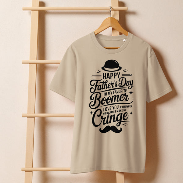 Organic Ribbed T-Shirt Gift for Dad – Father’s Day Special - Desert Dust - T-shirt