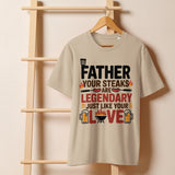 BBQ Legend Dad T-Shirt Gift - Desert Dust - T-Shirt