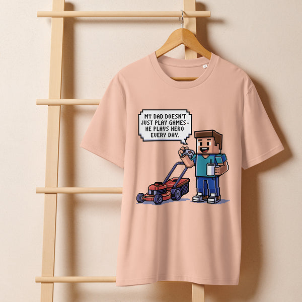 Pixel Hero Dad Tee – Father’s Day Gift - Fraiche Peche - T-shirt