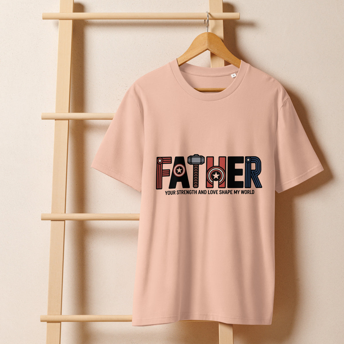 Super dad Hero Father’s Day T-Shirt Gift - Fraiche Peche - T-shirt
