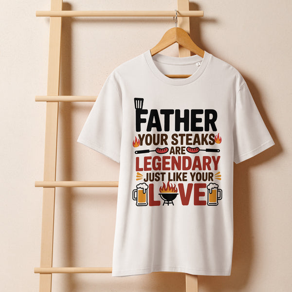 BBQ Legend Dad T-Shirt Gift - White - T-Shirt