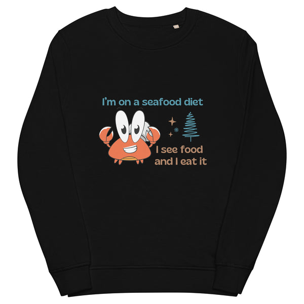 Crab-tivating Humor - Seafood Diet Sweatshirt - - Sweatshirts