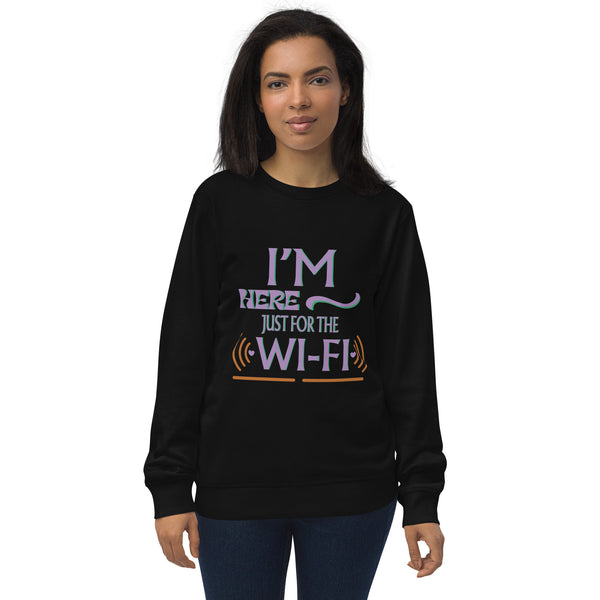 Wi-Fi Lover - Here Just for the Signal - Black - Sweatshirts