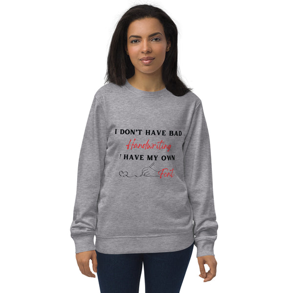 Bold & Personal - My Handwriting, My Font - Grey Melange - Sweatshirts