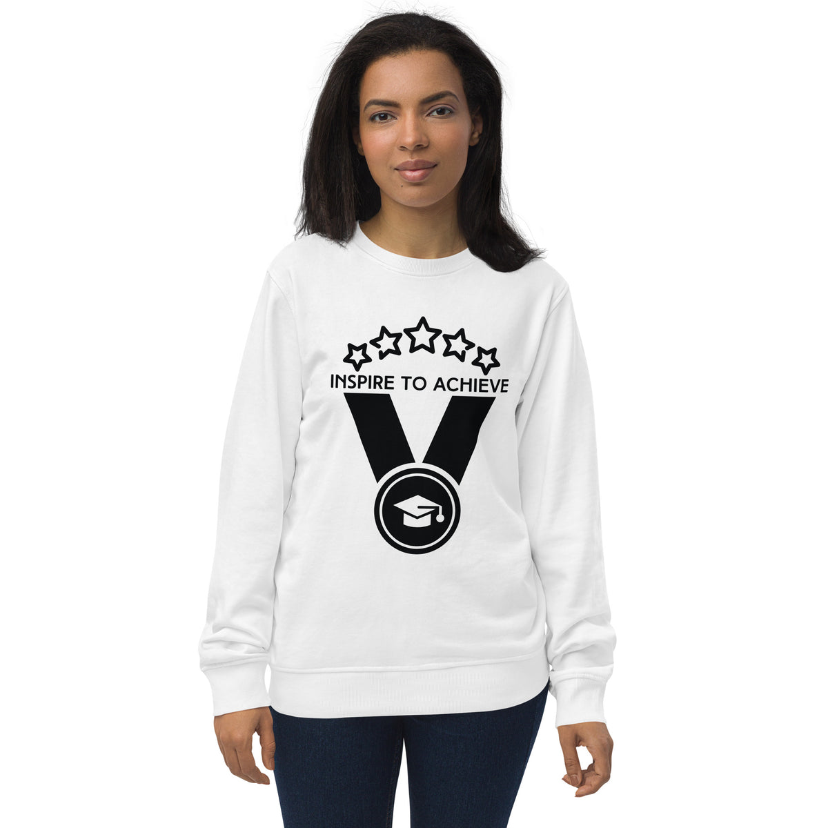 Inspire & Achieve - Motivational Sweatshirt - White - Sweatshirts