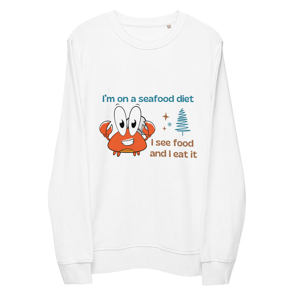 Crab-tivating Humor - Seafood Diet Sweatshirt - - Sweatshirts