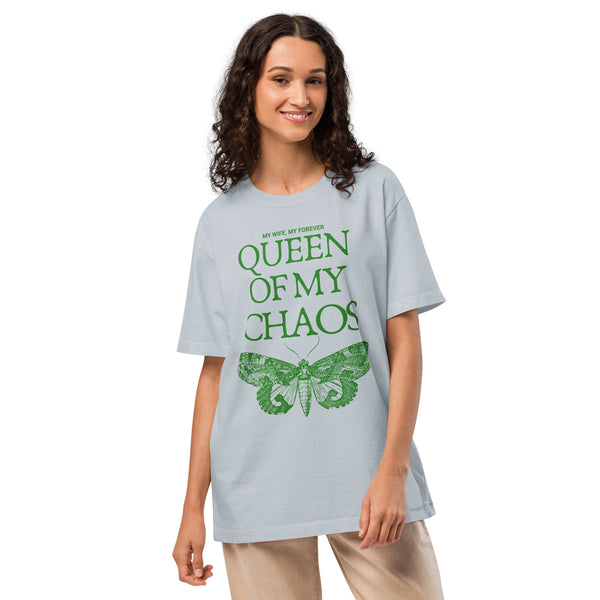 Bold Oversized Tee – Gift for Your Chaos Queen - Light Washed Denim - T-Shirts