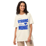 Oversized Graphic Tee – She’s Strong & Yours - Vintage White - T-Shirts