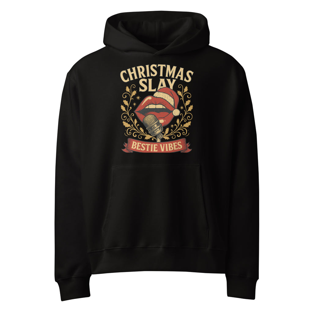 Christmas Slay Bestie Hoodie – Perfect Holiday Gift - Black - Hoodies