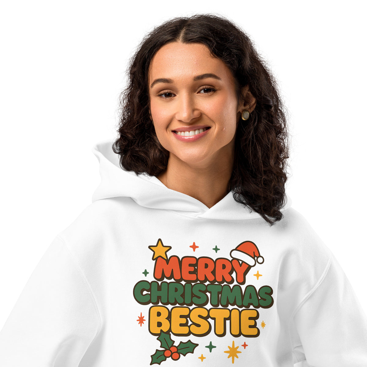 Festive Bestie Hoodie – Perfect Christmas Gift for Friends - - Hoodies