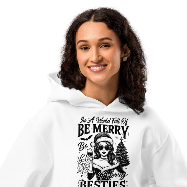 Festive Besties Hoodie – Celebrate Friendship in Style - - Hoodies