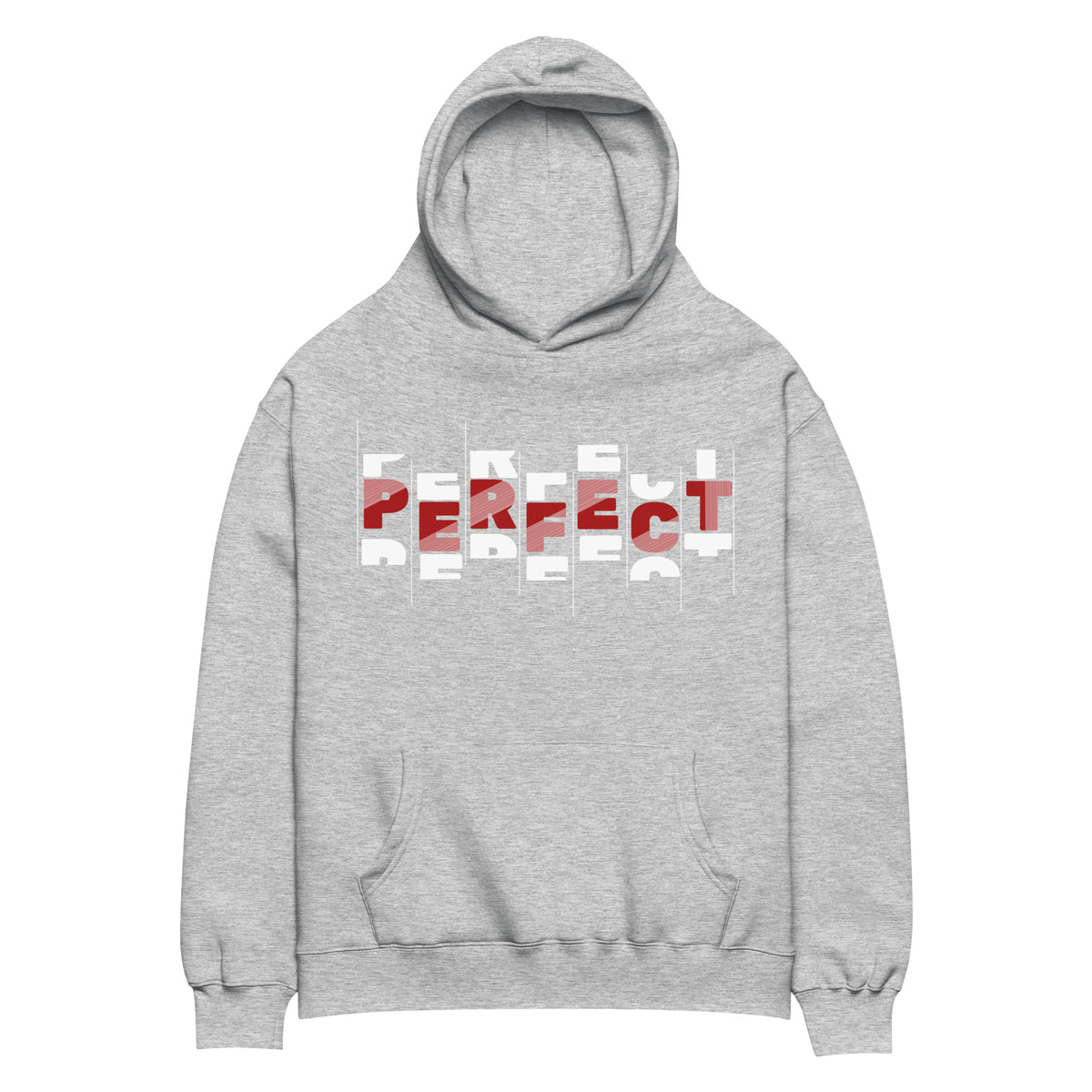 Fragmented Perfection - Modern Typographic Hoodie - - Hoodies