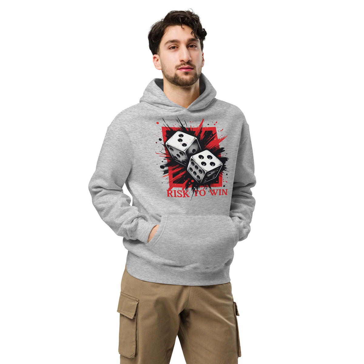 Bold Moves - Risk to Win Hoodie - Athletic Heather - Hoodies