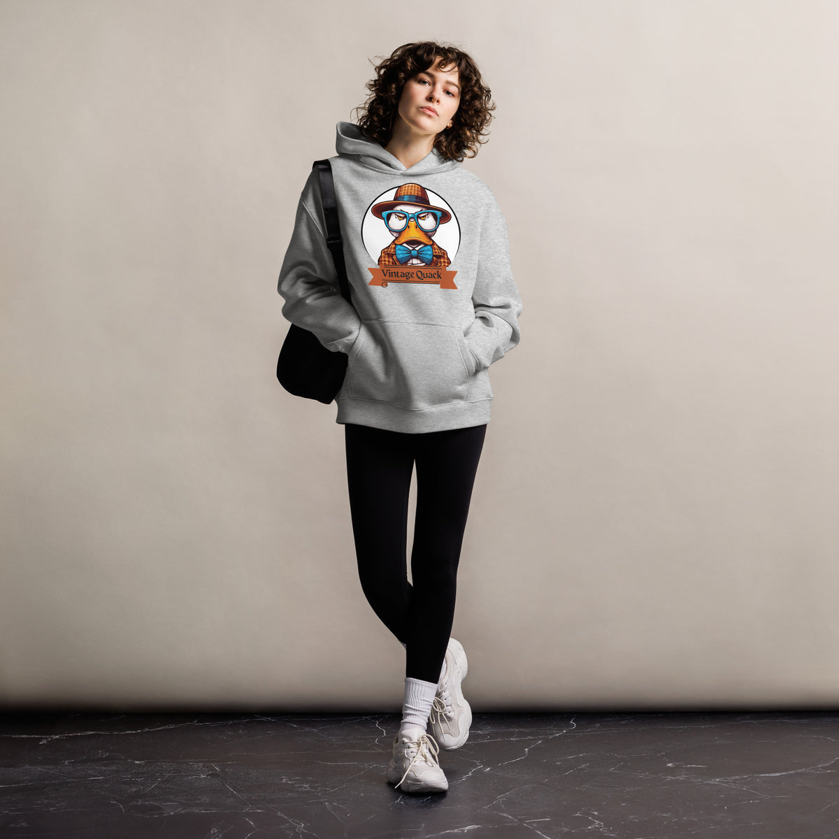 Retro Delight - Vintage Quack Hoodie - Athletic Heather - Hoodies