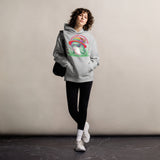 Rainbow Waves & Happy Days - Oversized Hoodie - Athletic Heather - Hoodies