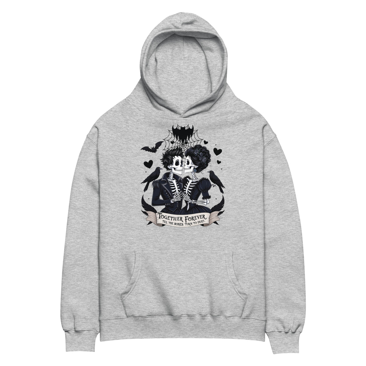 Together Forever Gothic Romance Hoodie - - Hoodies