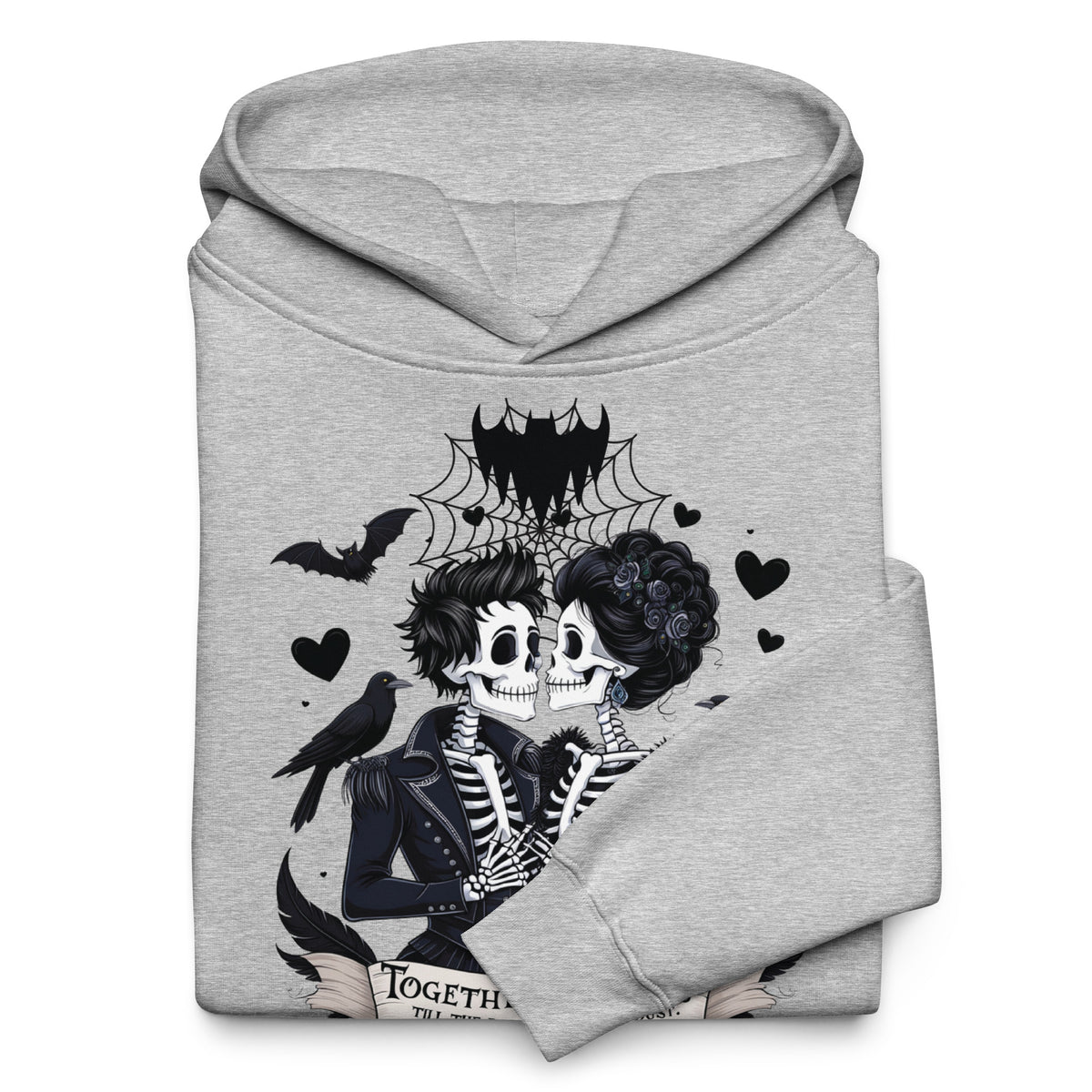 Together Forever Gothic Romance Hoodie - - Hoodies