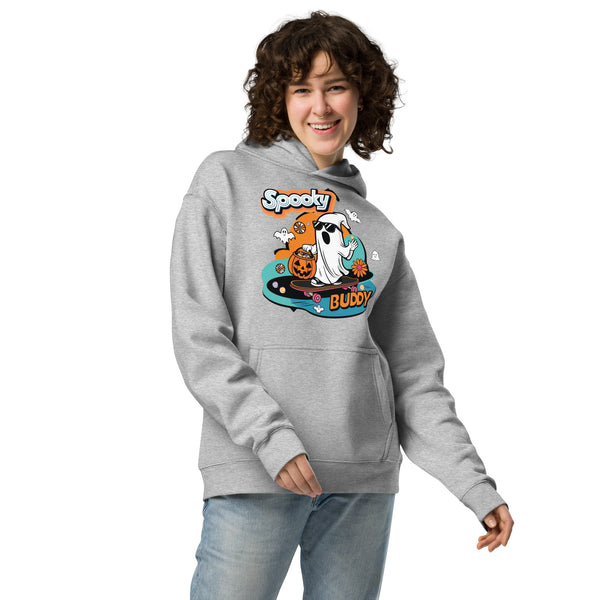 Trick-or-Treat in Style - Spooky Buddy Skateboard Hoodie - - Hoodies