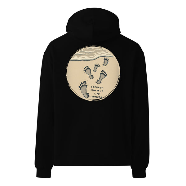 Footprints of the Past Hoodie - A Journey of Reflection - - Hoodies