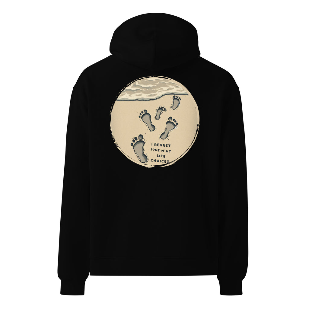 Footprints of the Past Hoodie - A Journey of Reflection - - Hoodies