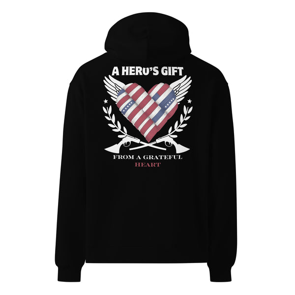 A Hero’s Gift from the Heart – Honoring Military Bravery - Black - Hoodies