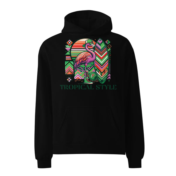 Surf and Style - Embrace the Tropical Flamingo Spirit - - Hoodies