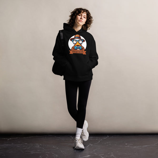 Retro Delight - Vintage Quack Hoodie - Black - Hoodies